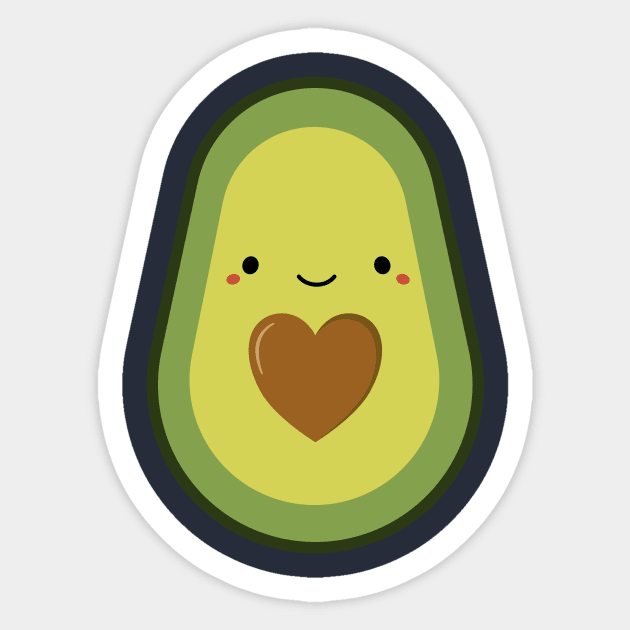 Cute and kawaii foodie avocado Sticker by happinessinatee